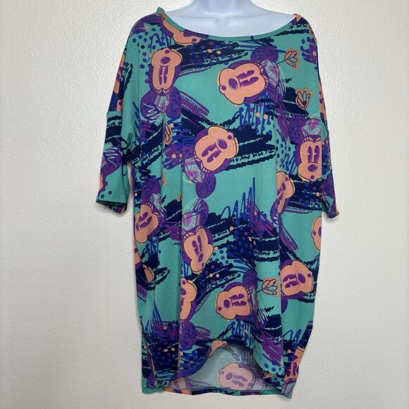 Womens Disney LulaRoe Irma Minnie Mouse XL Shirt High low hem super cute - Picture 1 of 6